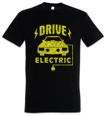 Drive Electric Herren T-Shirt Elektroauto Fun BEV PHEV Plug In Plug-In Elektro