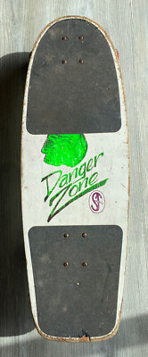 Vintage Danger Zone Skateboard 1980's by Sport Fun Inc. Green