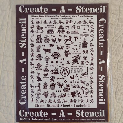 Create a Stencil - Blank STENCIL 3 Sheets Cut Your Own