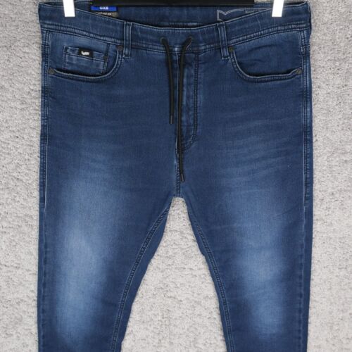 GAS 365 SLOW MOTION STRETCH W32 L30 MEN BLUE JEANS SWEAT STRETCH DENIM