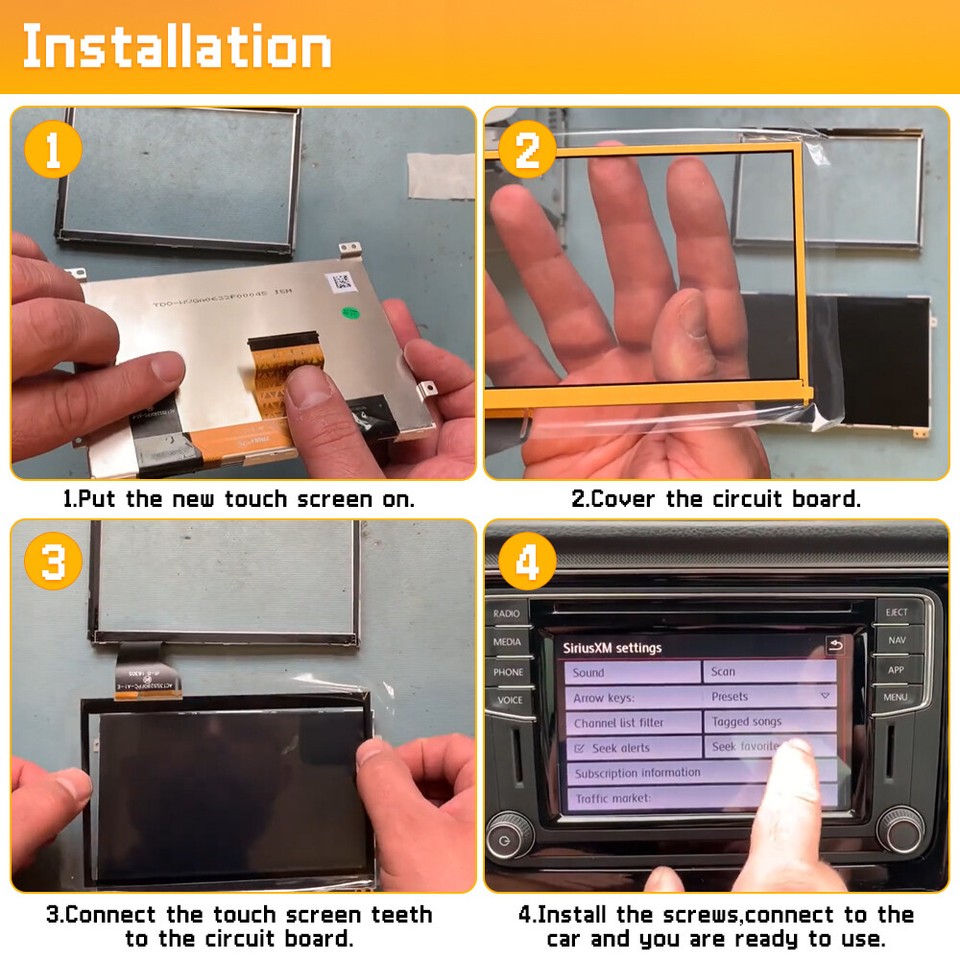 Écran Tactile De Remplacement Pour Autoradio VW / SKODA - Modèles TDO-WVGA0633F00039 & F00045