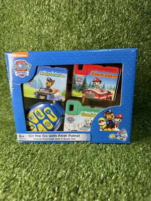 New Nickelodeon Paw Patrol On The Go With Paw Patrol Keychain & 3-Book Set