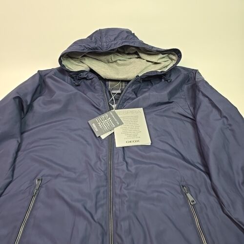 GEOX Calgary Navy Blue Uk 42 Size 52 Respira Jacket Lightweight New (Large) L - Picture 5 of 14