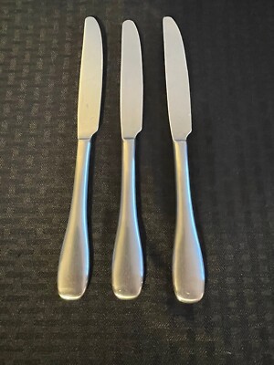 3 Oneida SATIN VOSS French Solid Dinner Knives 9.5 