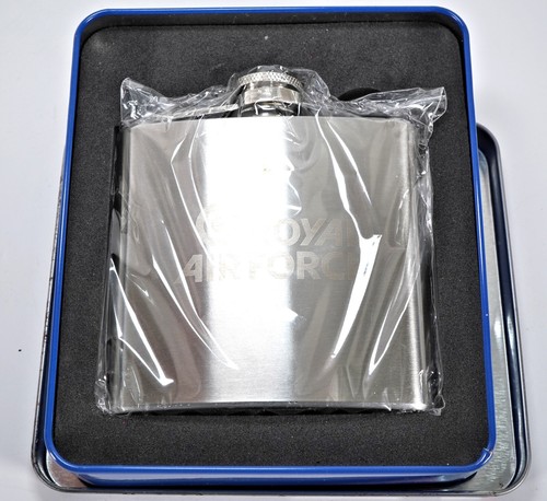 Royal Air Force 5oz Stainless Steel Hip Flask With Gift Tin New & Sealed - Picture 4 of 14