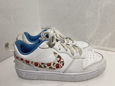 Nike Court Borough Low 2 (GS) CJ2238 100 WHITE CHERRY Girls Youth Size 5Y Shoes