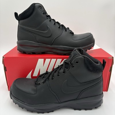 Nike Manoa Leather Triple Black Mens Boots HF7095-001 - Size 11 Men's - New