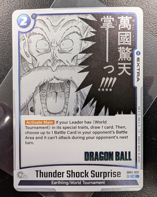 Thunder Shock Surprise SB01-022 Holo Manga Booster	Dragon Ball English Card