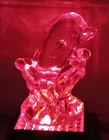 Vintage Clear Art Glass JUMPING DOLPHIN IN WAVES 3" Figure - GORGEOUS! — photo 2
