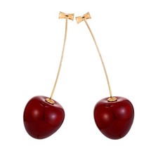 Valentine's Day Gifts for Her 18K Gold Cherry Stud Earrings for Women Wife  - 02