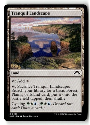 Tranquil Landscape 231 Common Modern Horizons 3 Magic: The Gathering
