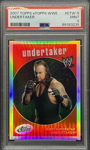 2007 Topps eTopps WWE Refractor Undertaker #ETW5 - PSA 9 Mint