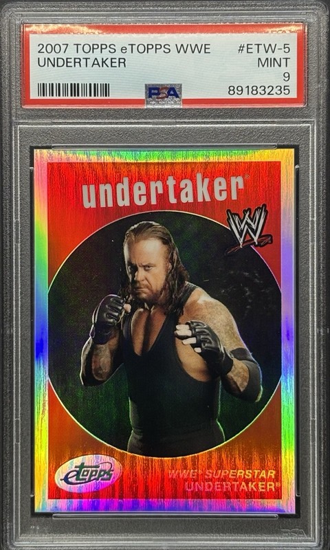 2007 Topps eTopps WWE Refractor Undertaker #ETW5 - PSA 9 Mint