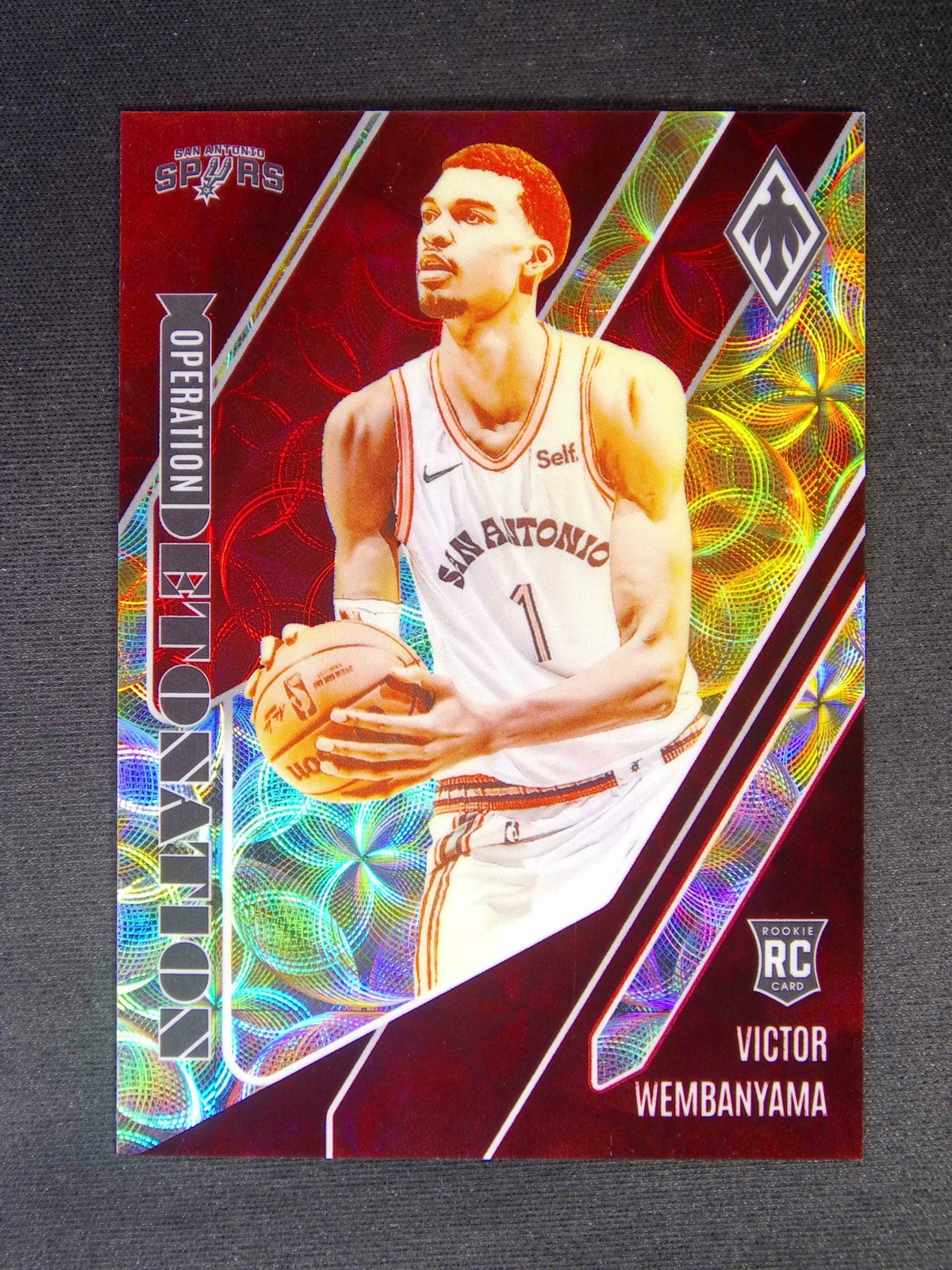 2023-24 Panini Phoenix Victor Wembanyama RC Operation Detonation Red Scope /75