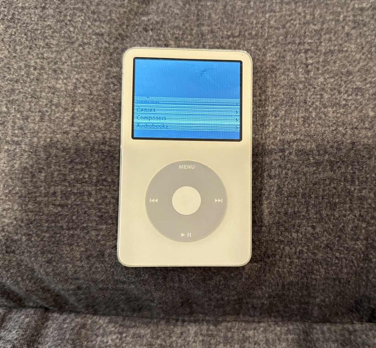Official Apple iPod Classic Model-A1136 30GB White ~ Broken As Is