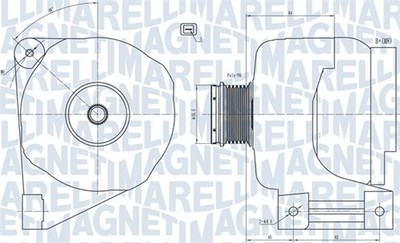 Lichtmaschine MAGNETI MARELLI 140A -  063731673010