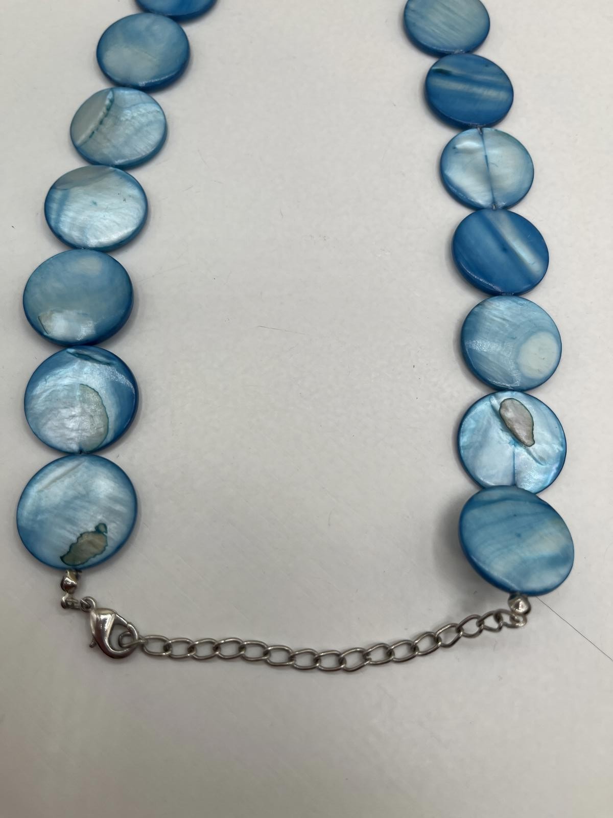 Blue Round Shell Bead Necklace - image 5