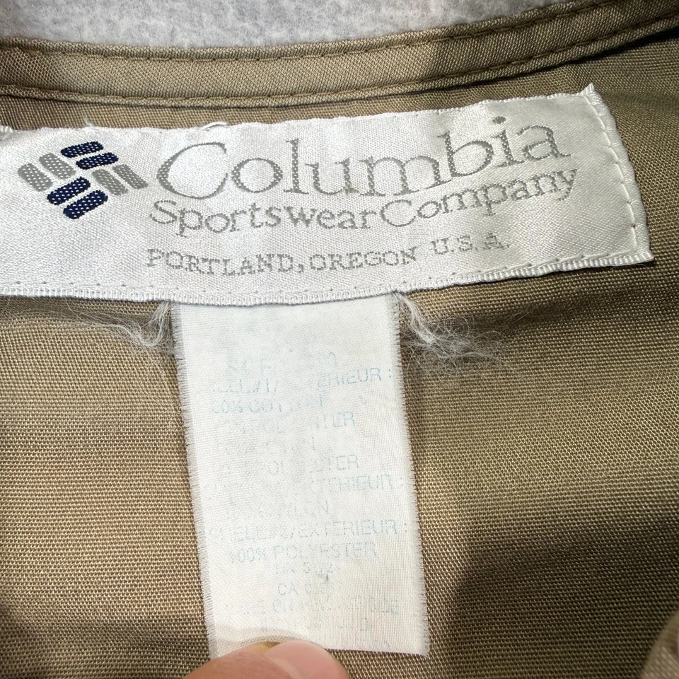 Columbia Chaleco Hombres Caqui Verde Multi Bolsillo Pesca Exterior Utilidad Equipo 22x20 Foto 3 de 4