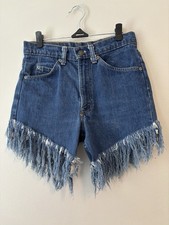 60's-80's Vintage Boho Western Denim Levis Orange Tab 30/34 Mom Shorts XS Small