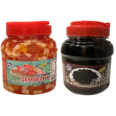 35oz Boba Milk Tea Jelly   Rainbow Composite Coffee Lychee Agar   Brand Varies