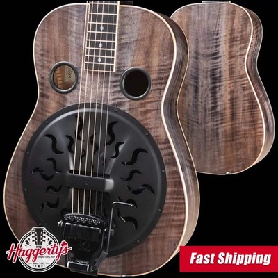 Beard Legacy-E HipShot DoubleShot Square Neck Resonator Guitar - Black Ice 2-Ton