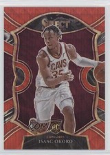 2020-21 Panini Select Concourse Red Wave Prizm Isaac Okoro #65 02ez