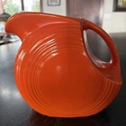 FIESTA WARE LARGE DISK PITCHER PERSIMMON ORSNGE 7 1/4" 67 OZ Homer Laughlin