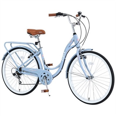 7 Speed, Steel Frame, Multiple Colors 24 Inch Ladies Bicycle