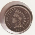 US Rare Old West 1863 Indian Head Penny Coin Collection Civil War Shield Cent 🔥