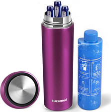 Vacuum Insulin Cooler Travel Case, Ice Pack TSA Approved, Purple  Portable Medi