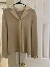 St John Collection By Marie Gray Tan Sweater/Blazer Size Small/6