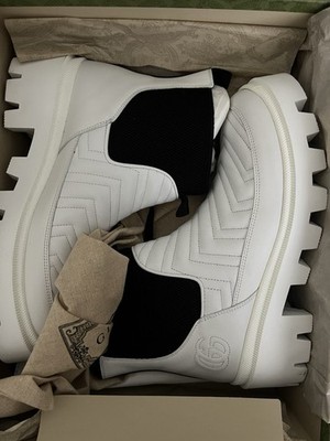 White leather Gucci Lifford Size 41 With Box And Dust Bags