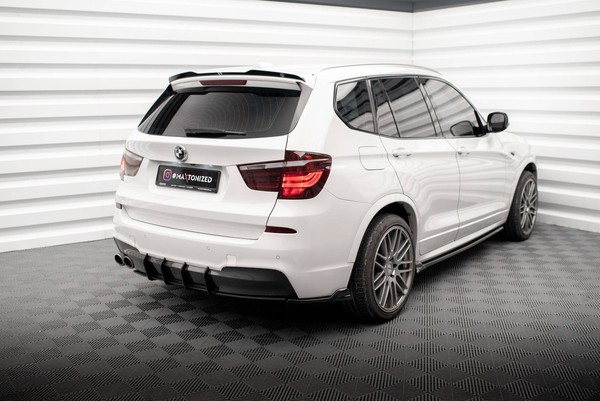 Maxton Design Heckspoiler Lippe Passend FüR BMW X3 M-Paket F25 Schwarz Hochglanz-image
