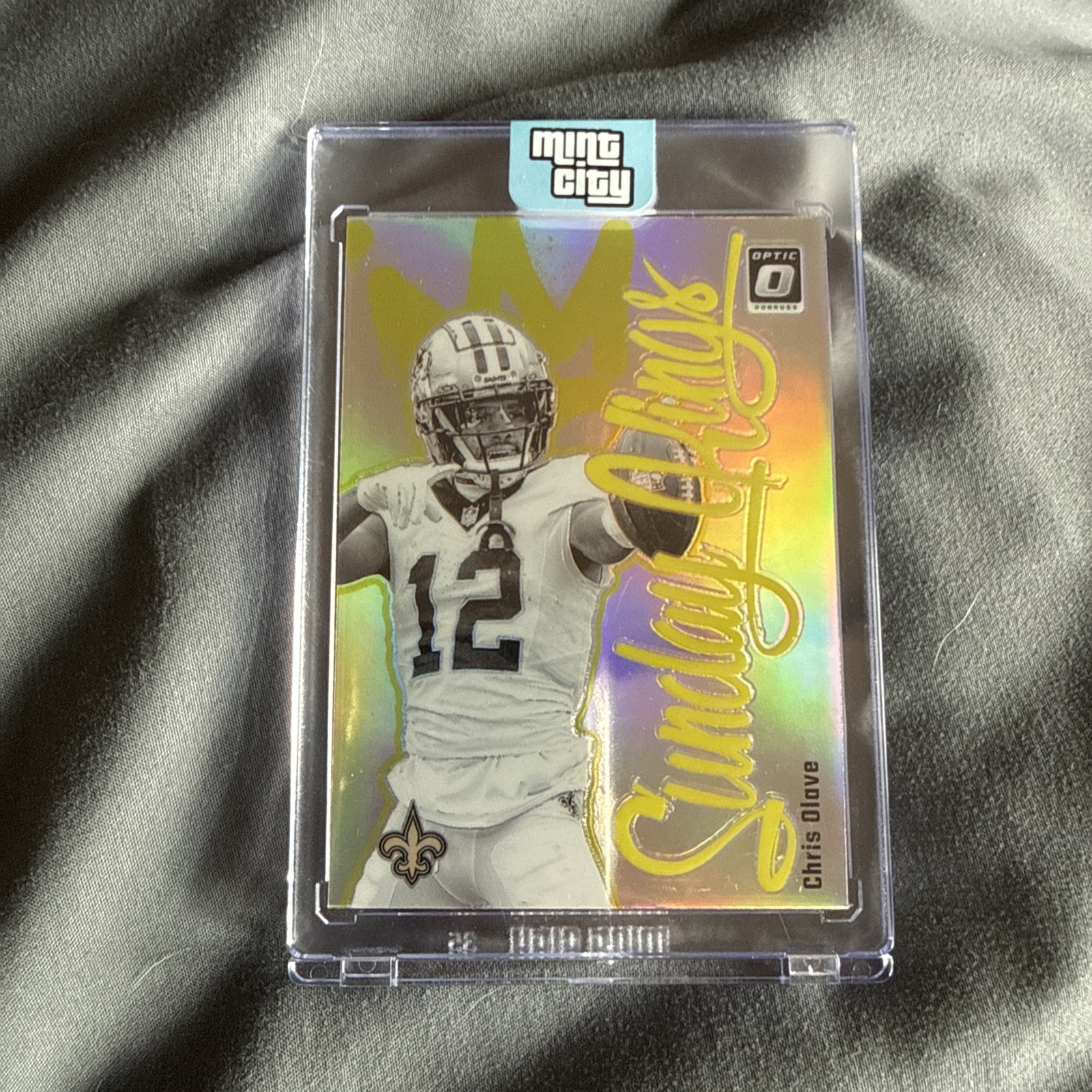 2024 Donruss Optic Chris Olave Sunday Kings Case Hit New Orleans Saints #17