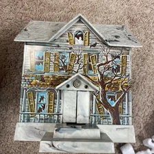 1969 Haunted House Mystery Bank Litho Disney promo- Needs Repair