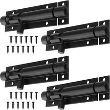 4 Pack 5 Inch Barrel Bolt Lock, Heavy Duty Slide Latch Lock, Security Sliding La