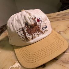Vintage K-Products STIHL Hat w/ Deer Farm Scene Snapback Cap Wildlife Series
