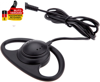 Andoer Mono Kopfhörer Headphone Headset Dual Channel Ohrhörer 3,5 Mm Klinkenstec