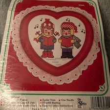 Heart Frame Cross Stitch Kit - Red