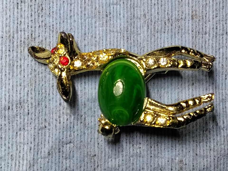 Винтажные и все еще красивые рождественские праздничные броши и булавки лот из 3 - Изображение 3 из 4