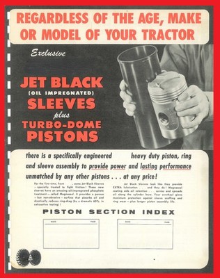 M&W Gear Co.Tractor Pistons Brochure For Farmall Ford Oliver Allis Moline