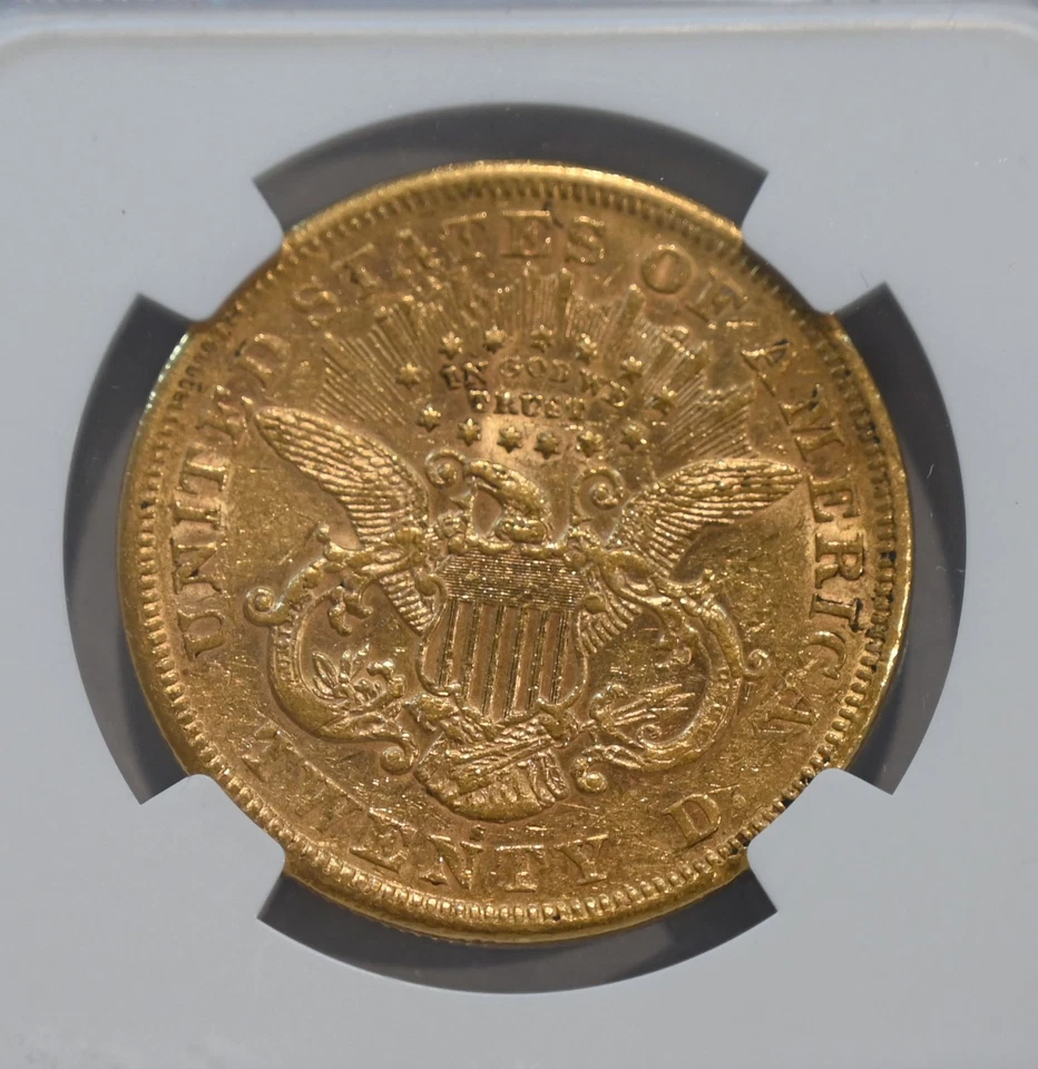 Золотая монета США 1870 S Liberty $20 NGC XF45 хорошая для качества!!! - Изображение 4 из 4