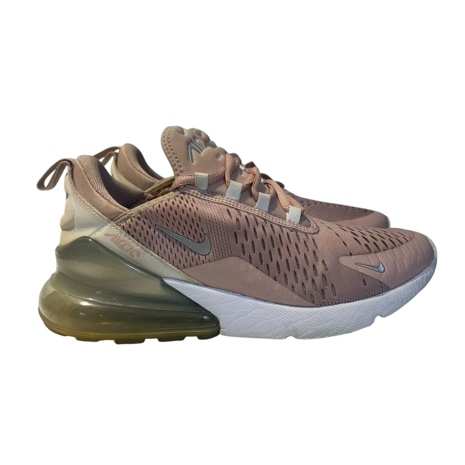 Nike Air Max 270 rosa Oxford argento metallizzato bianco DM8326 600 donna taglia 9