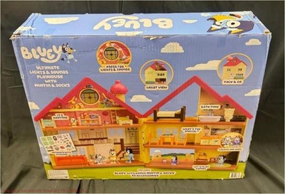 Bluey Ultimate Playhouse  Lights & Sounds with Muffin & Socks Free Shipping