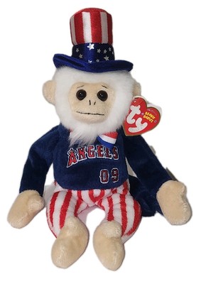 NMT* Ty Beanie Baby - RALLY DOODLE DANDY MONKEY L.A. ANGELS Promo