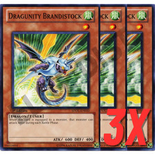 Yugioh Dragunity Brandistock (SDDL-EN010) 1st Edition (NEAR MINT) (3X)