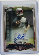 James White 2014 Topps Chrome Auto RC Rookie Card New England Patriots. rookie card picture