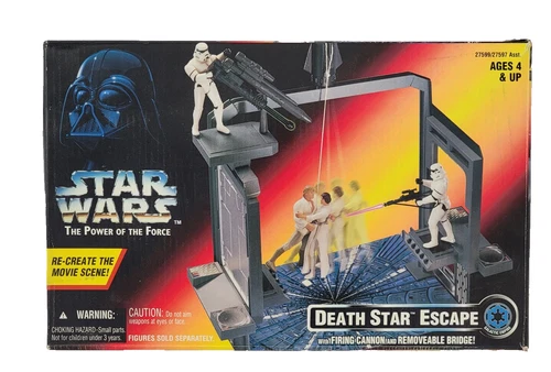 Star Wars Power of the Force - DEATH STAR ESCAPE Set with Firing Canon & Bridge