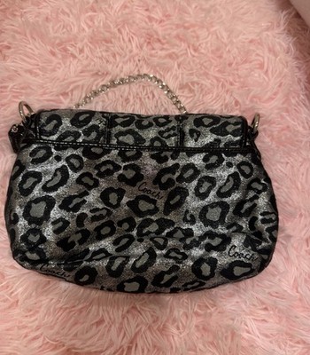 バッグ COACH Leopard tote bag y2k silver animal Coach Vintage Metallic Animal/Cheetah/Ocelot Print Shoulder Bag | eBay