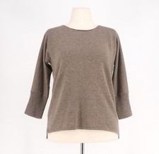 COMPTOIR DES COTONNIERS 100 Cashmere 3/4 Sleeve Sweater Taupe Size L
